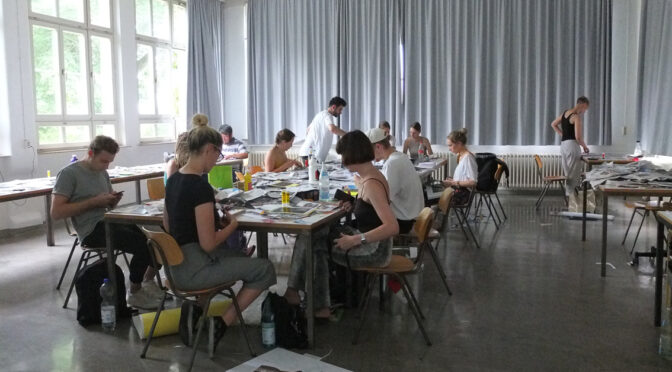 workshop — on collage at Merz Akademie - Hochschule für Gestaltung, Kunst und Medien, Stuttgart