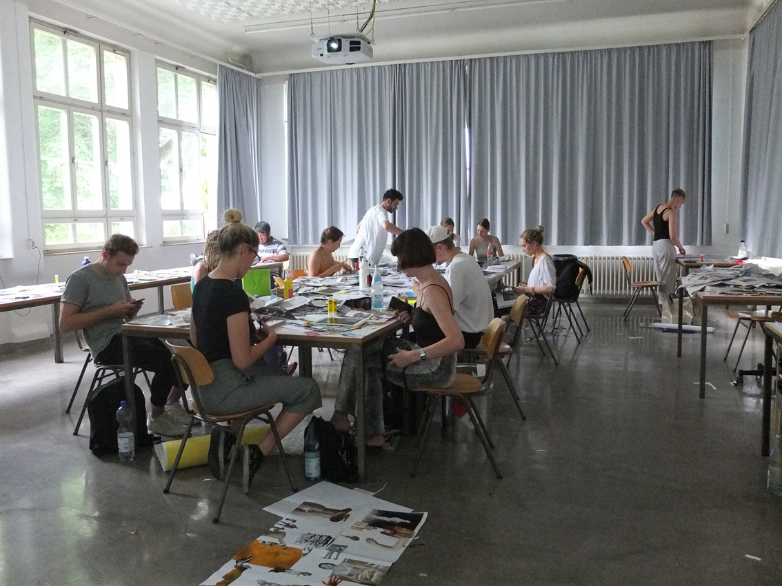 workshop — on collage at Merz Akademie - Hochschule für Gestaltung, Kunst und Medien, Stuttgart