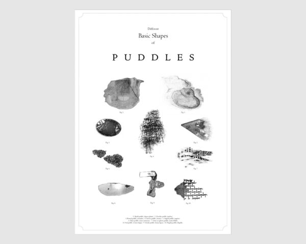 Different basic shapes of puddles - Poster