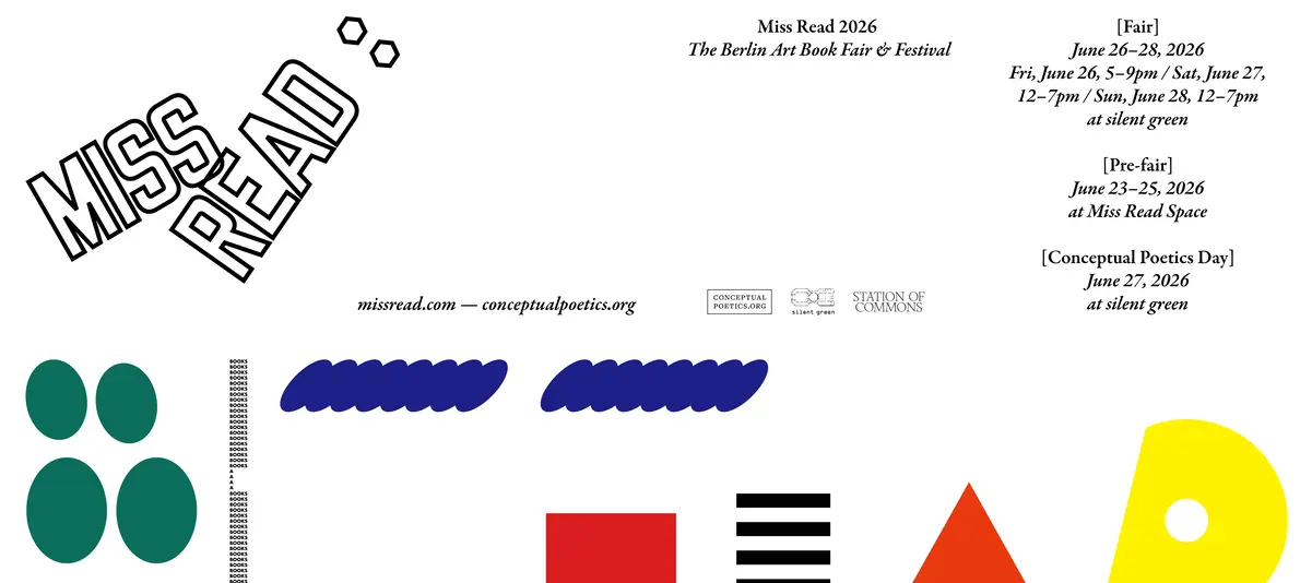 MISS READ: The Berlin Art Book Fair & Festival 2026